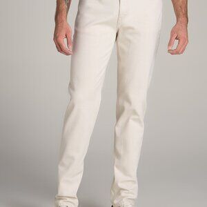 American Tall Milo RELAXED TAPERED FIT Jeans for Tall Men in Ecru Buff Size 4242